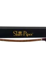 15" Curved Stem Engraved Rosewood Pipe by Shire Pipes