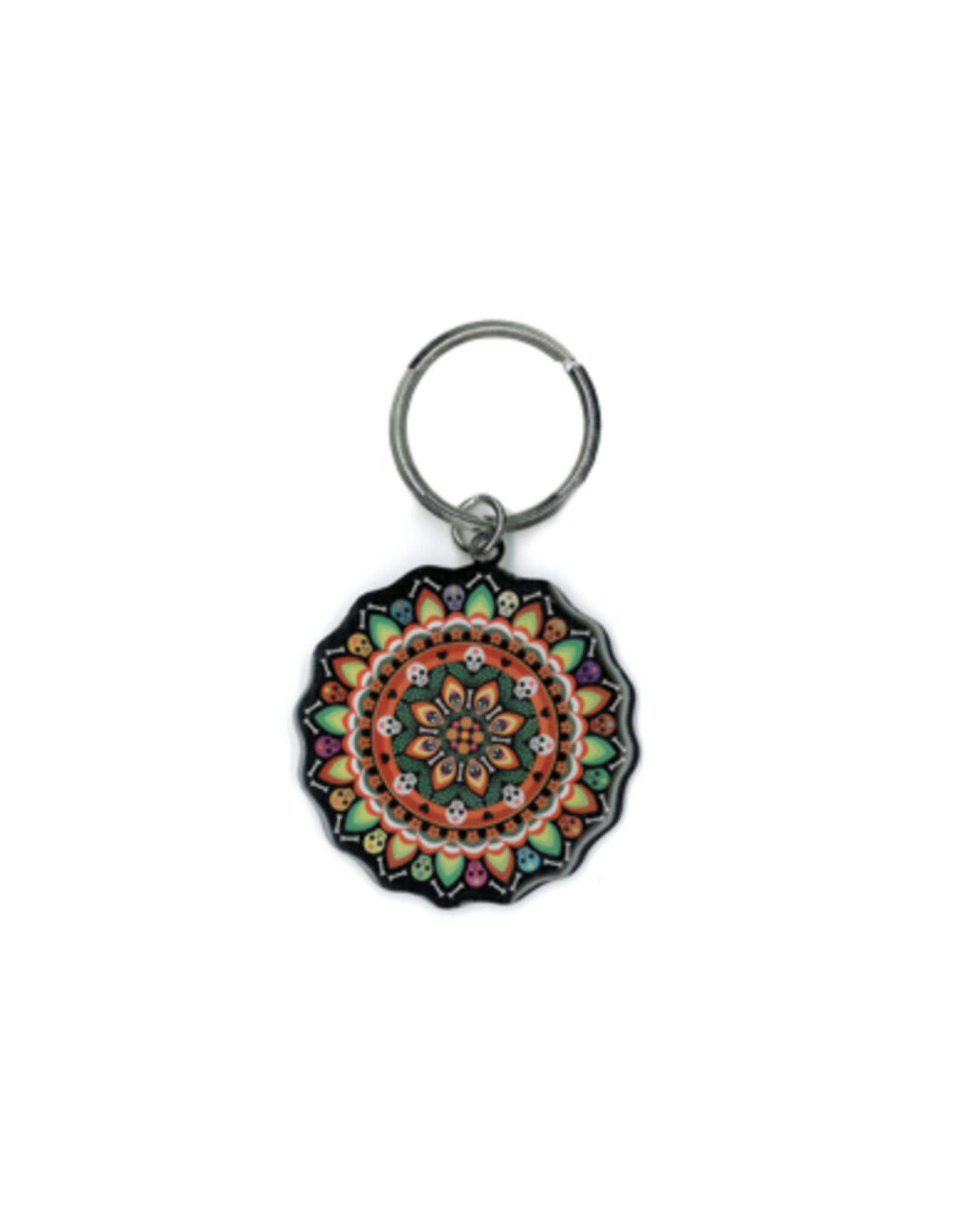 Evilkid Muertos Mandala Metal Keychain