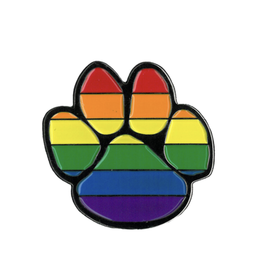 Rainbow Paw Print Enamel Pin