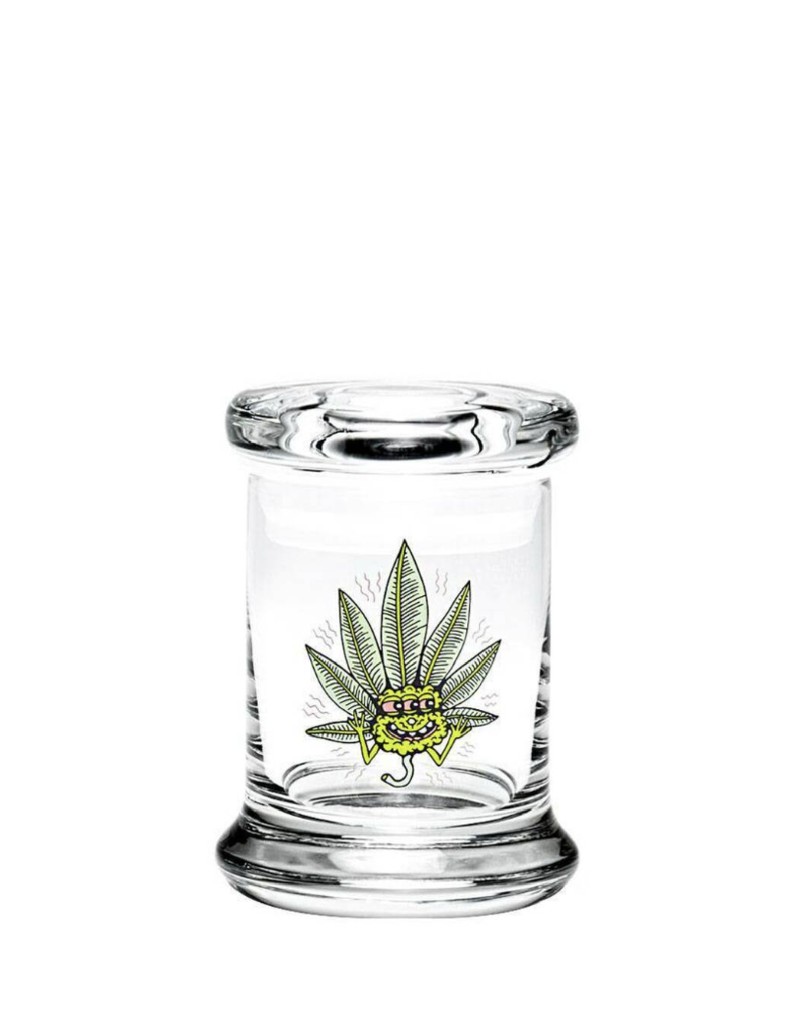 420 Science Extra Small Pop Top Jar - Three Eyed Leaf