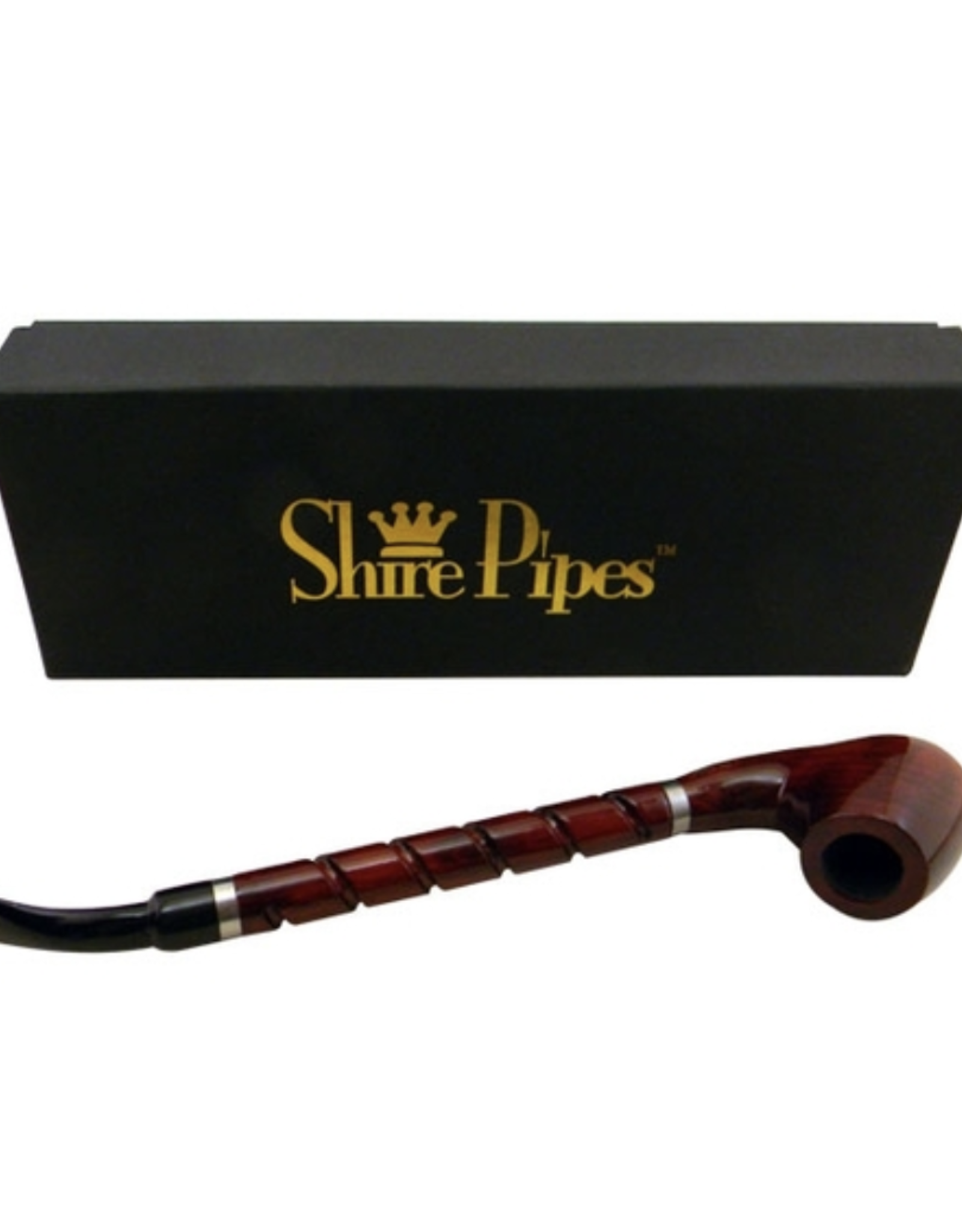 10.5" Bent Brandy w/ Long Spiral Shank Rosewood Shire Pipe