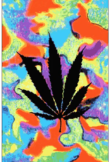 Tie-Dye Black Leaf Flag - 3' x 5'