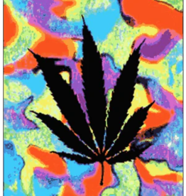 Tie-Dye Black Leaf Flag - 3' x 5'