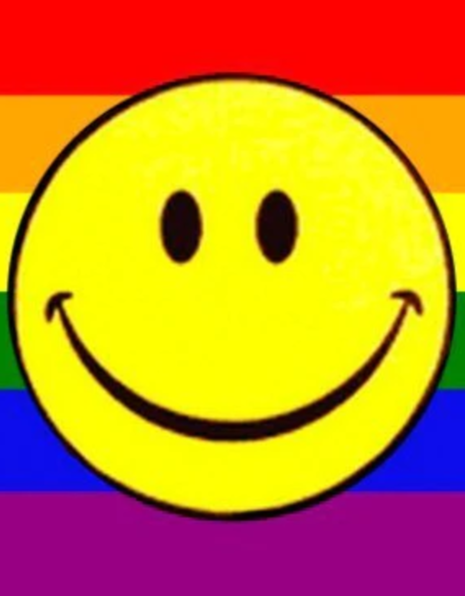 Rainbow Smiley Flag - 3' x 5'