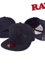 RAW RAW Black on Black Flexfit Hat - Large/Extra Large