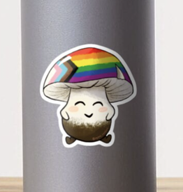 Progress Pride Mushroom Sticker