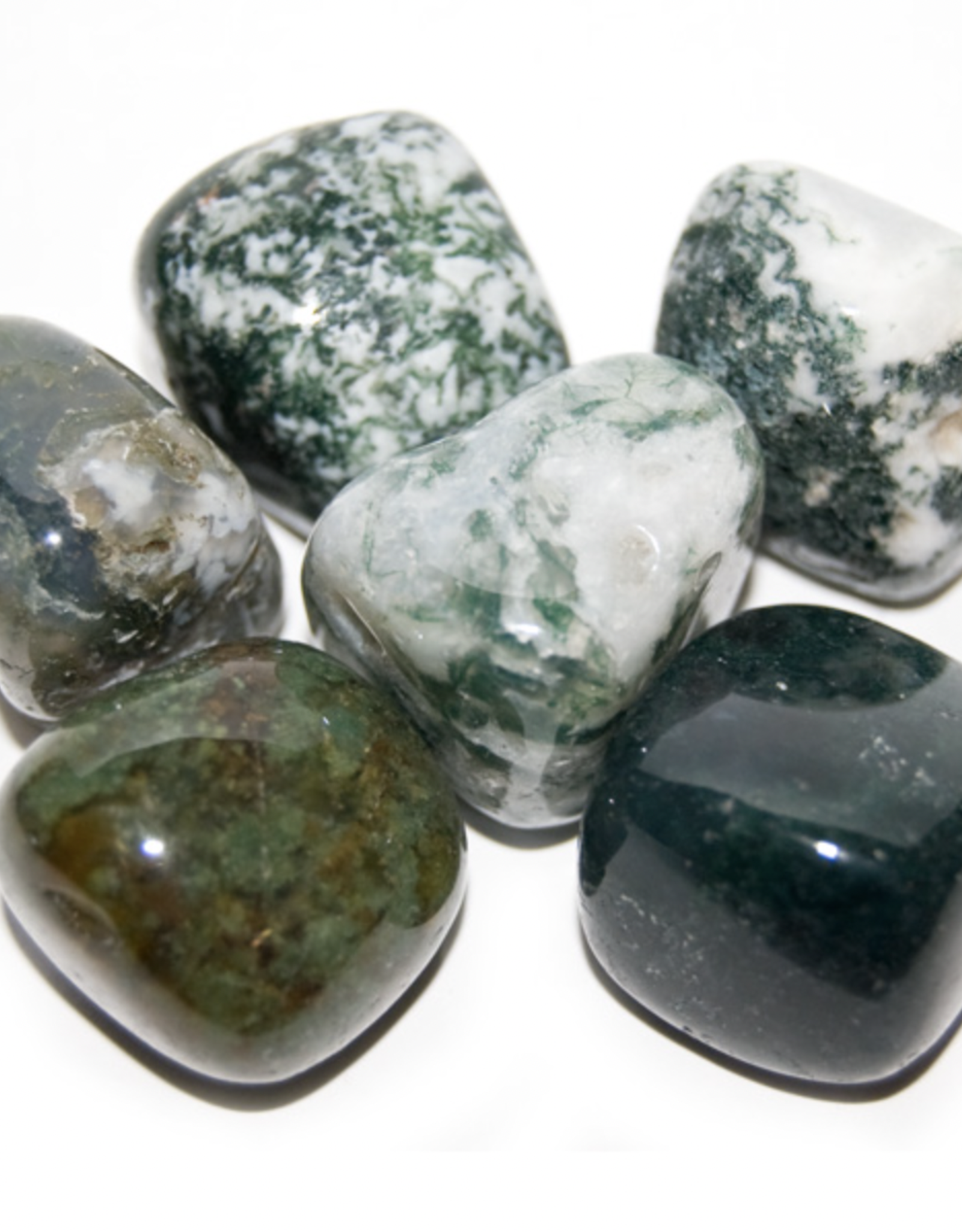 Tumbled - Green Moss Agate