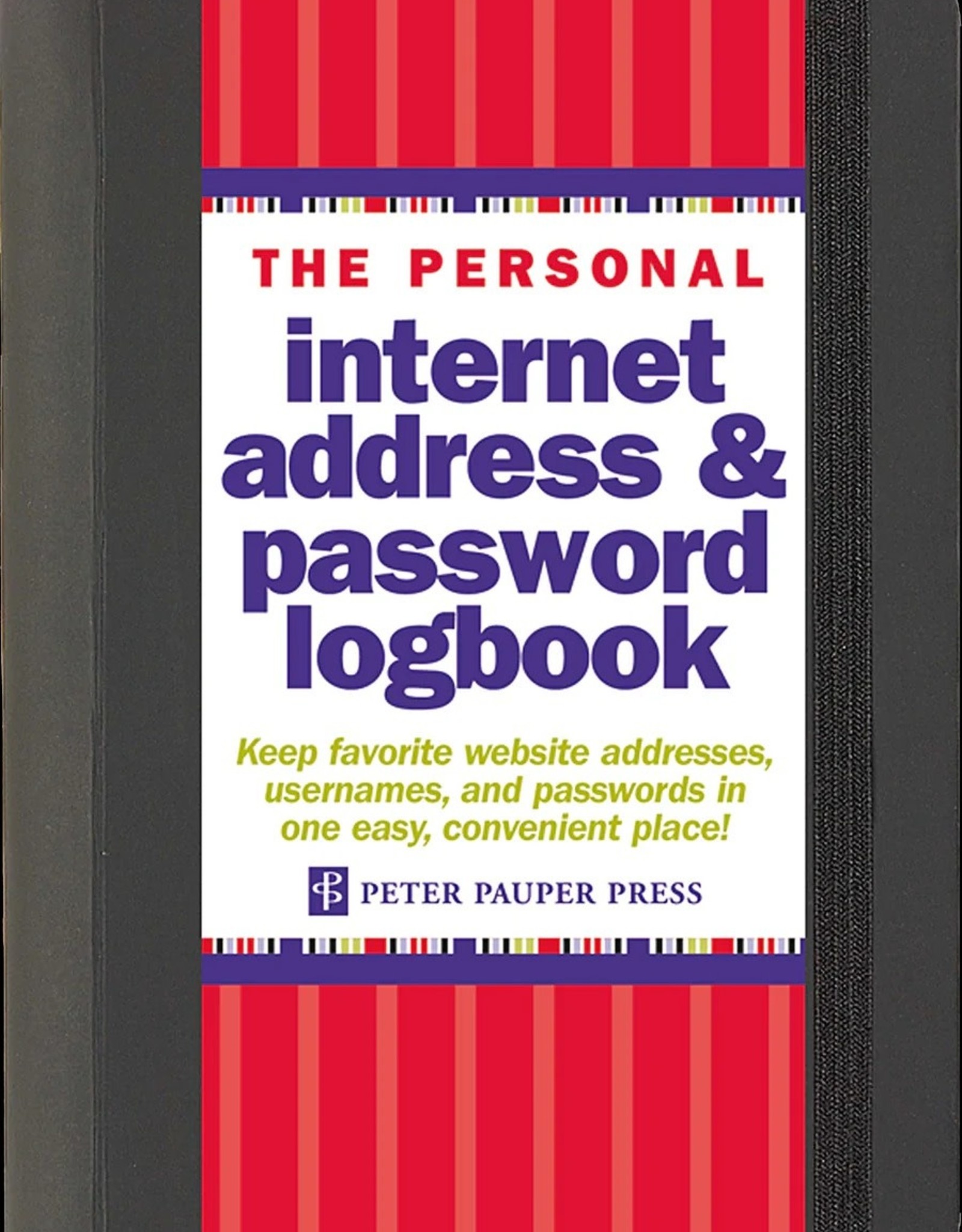 Black Internet Address & Password Logbook
