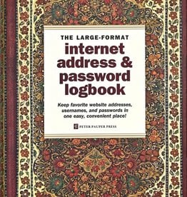 Gilded Floral Large-Format Internet Address & Password Logbook