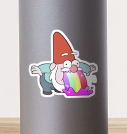 Rainbow Vomiting Gnome Sticker