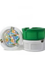 Giddy 3" Sativa Glass Ashtray with Silicone Cover