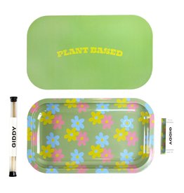 Giddy Plant-Based Rolling Tray Bundles with Lid, Cones, and Papers