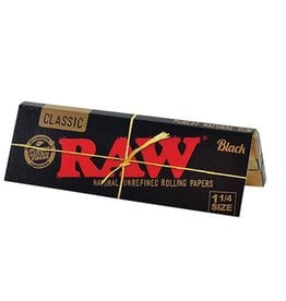 RAW Raw Classic Black Extra Fine Unbleached 1.25 - 50 pack