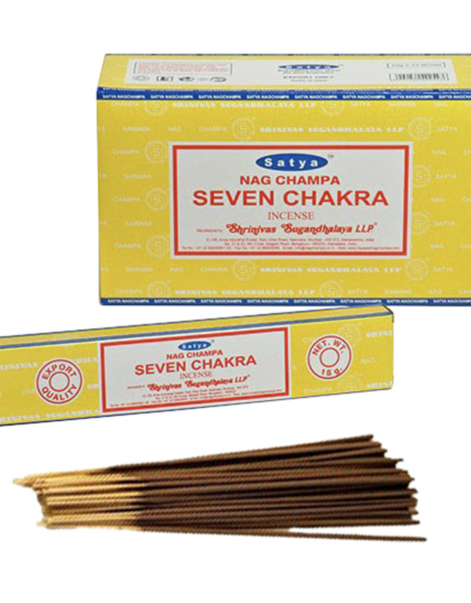 Satya Seven Chakra Incense Sticks (15 Gram Box)