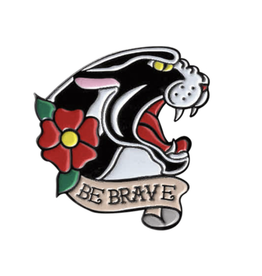 Be Brave Panther Enamel Pin