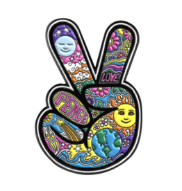 Dan Morris Peace Fingers Enamel Pin