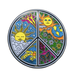 Dan Morris Peace Sign Enamel Pin