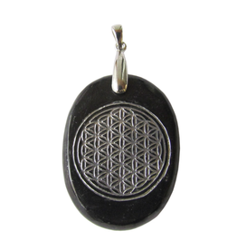 Shungite Flower of Life Pendant