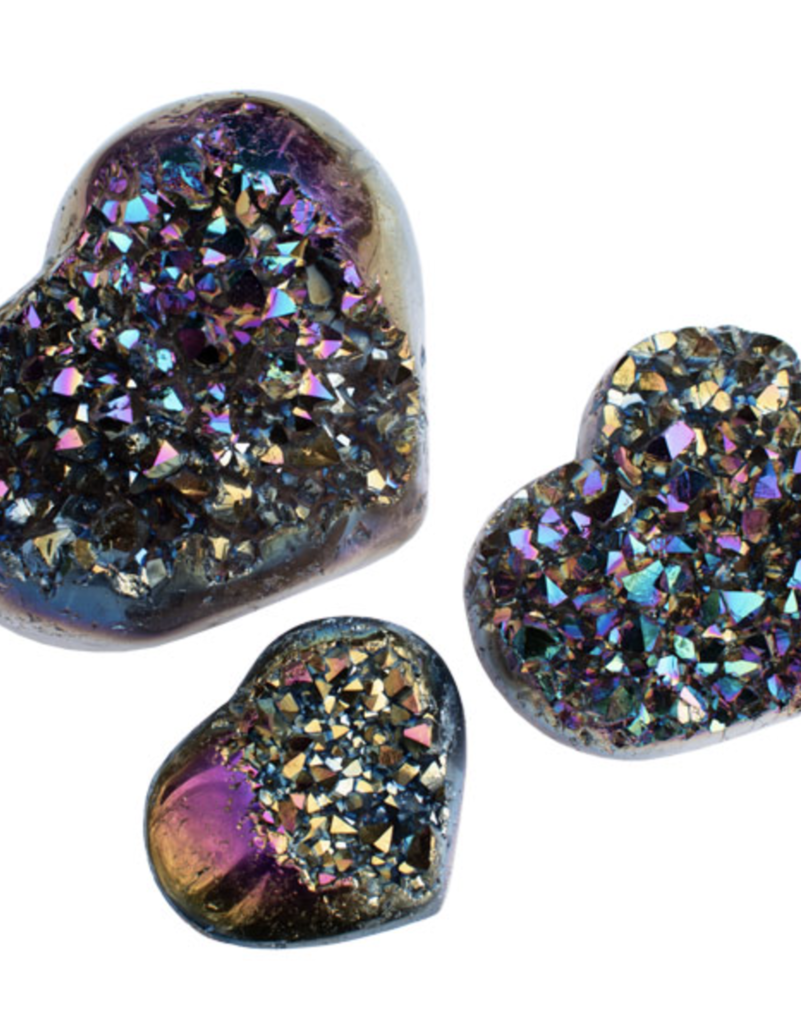 Heart - Titanium Amethyst Druze Cluster
