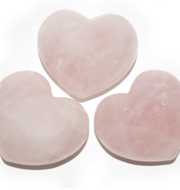 Puffy Heart - Rose Quartz (45mm)