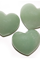 Puffy Heart - Green Aventurine (45mm)