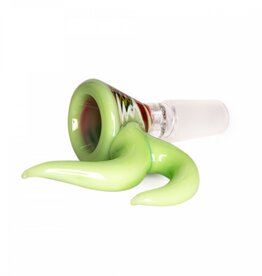 Red Eye Glass 14mm Wig-Wag Cone Bowl w/Dual Horn Handle by Red Eye Glass