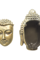 Buddha Head Trinket Box - Metallic Resin