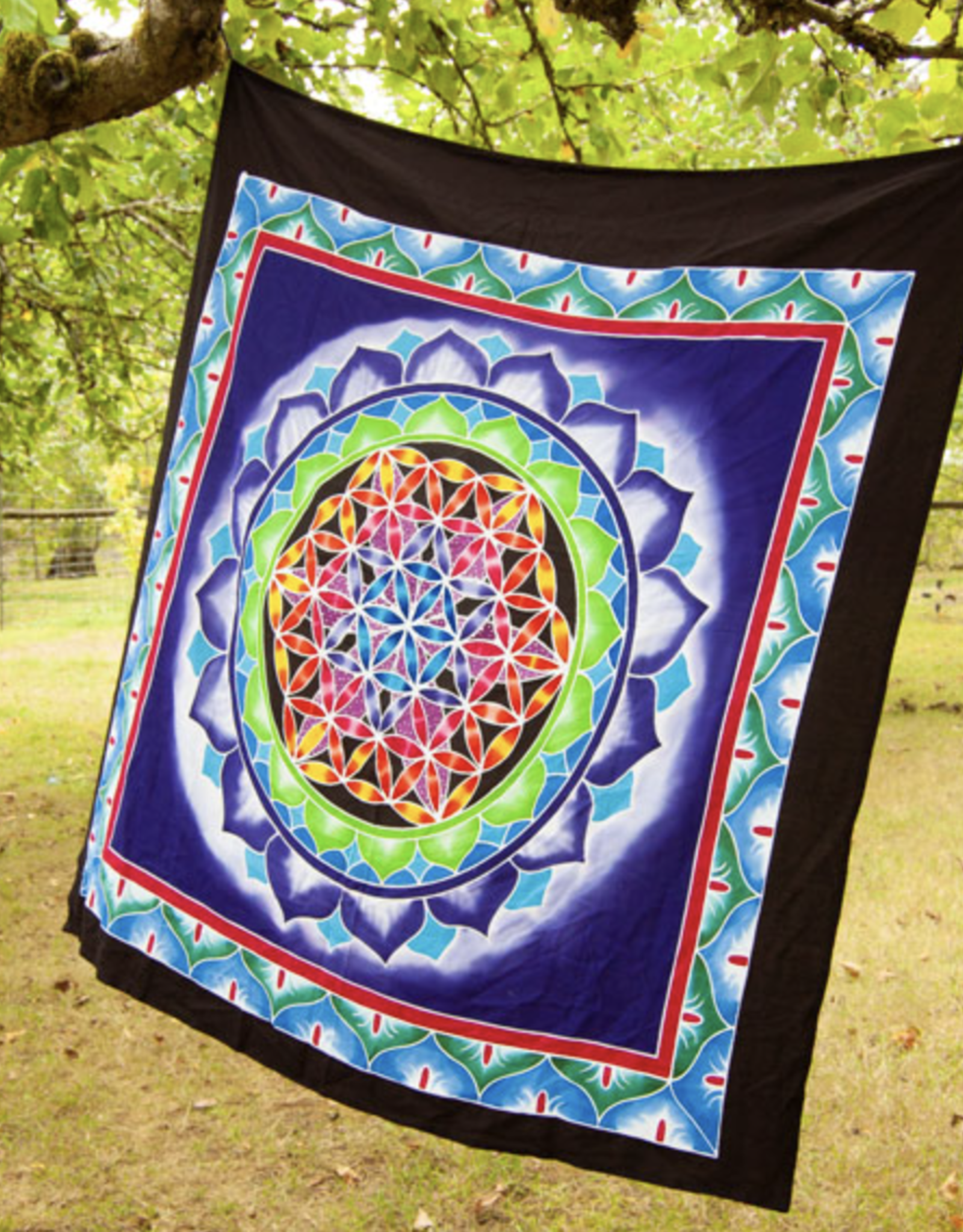 Flower of Life Tapestry - 100 cm width x 110 cm height