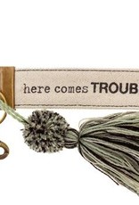 Canvas Tassel Keychain - Trouble