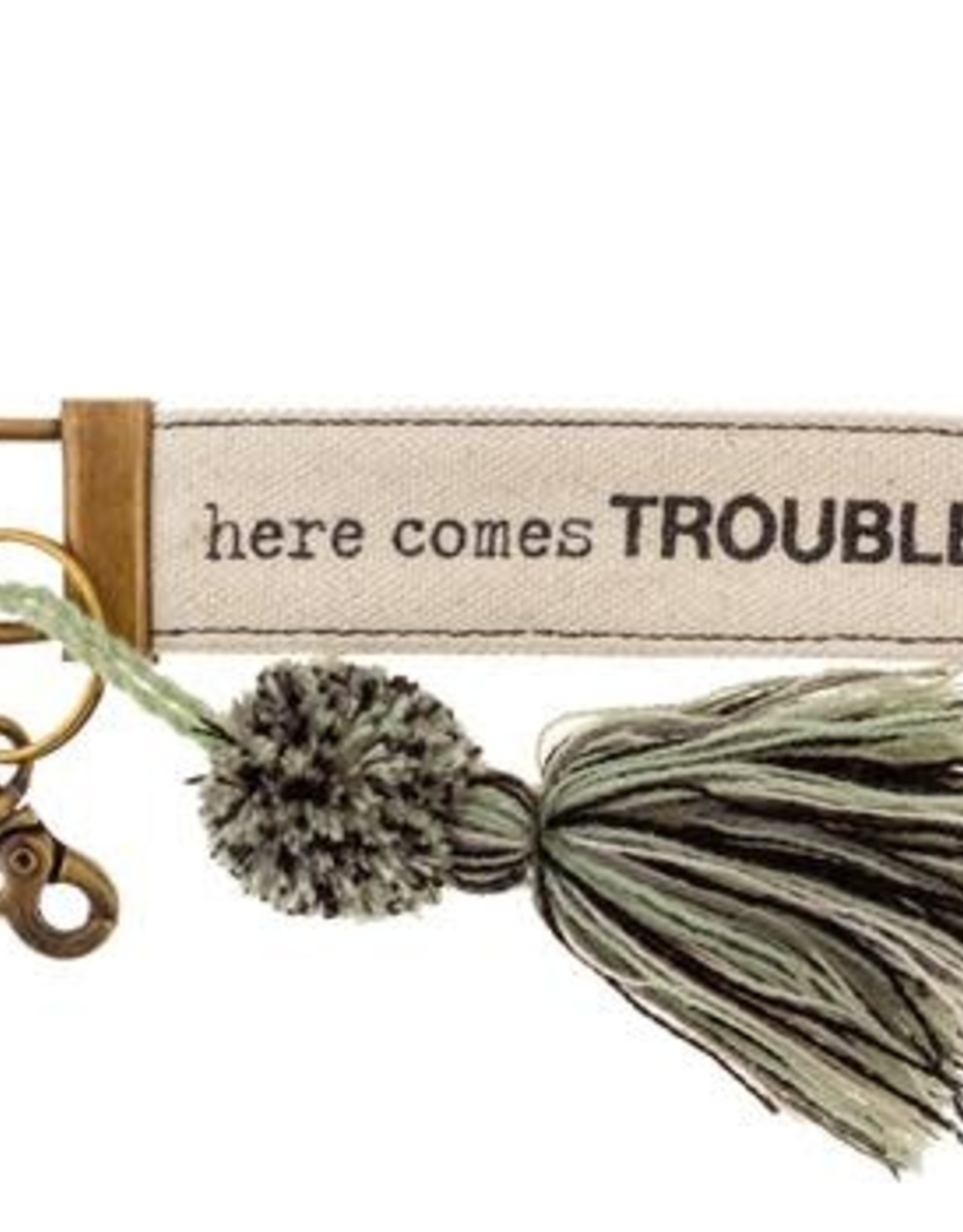 Canvas Tassel Keychain - Trouble