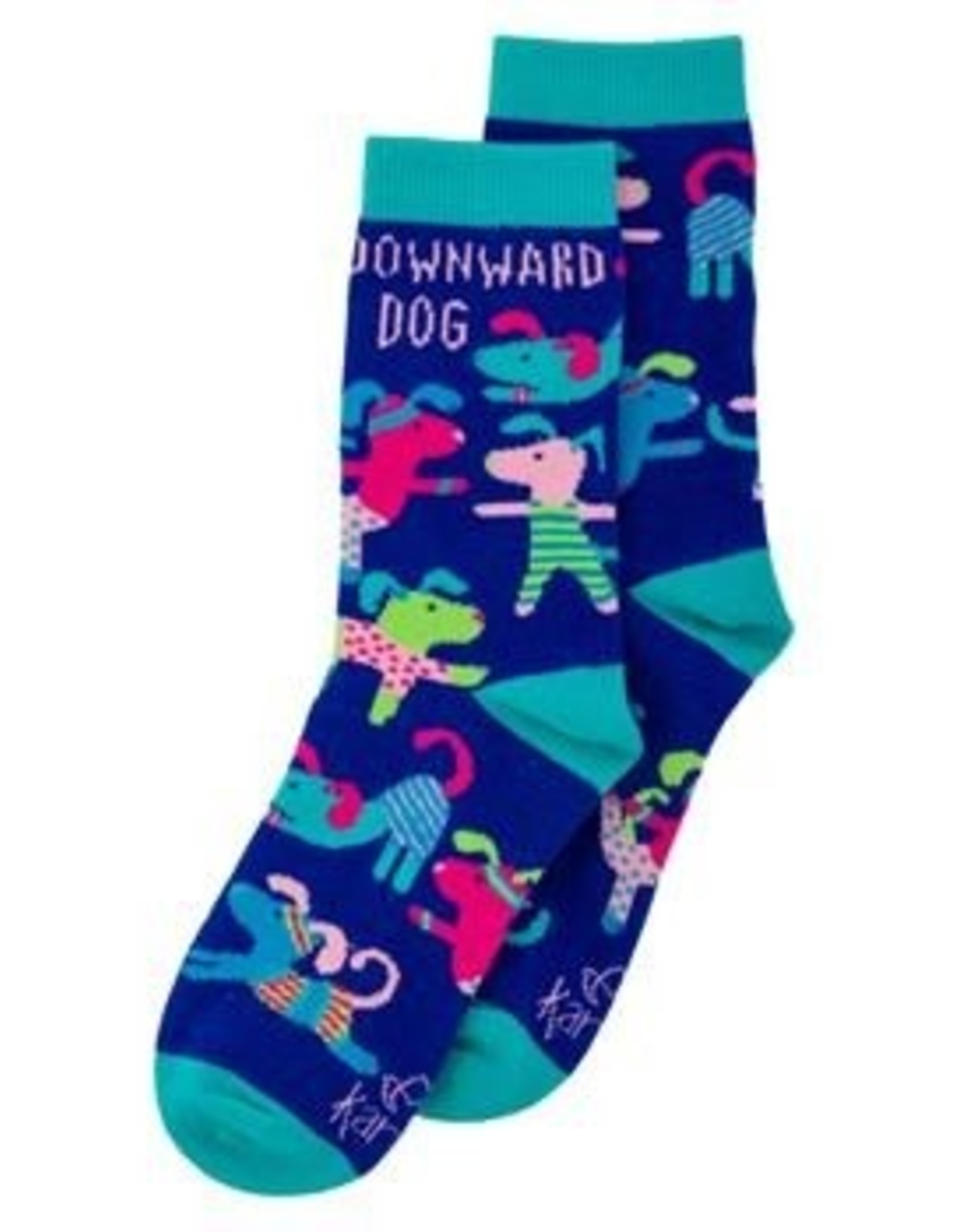 Women's Crew Socks - Downward Dog