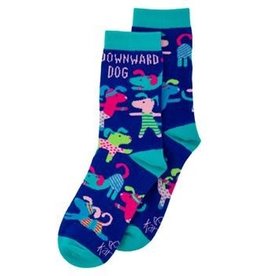 Women's Crew Socks - Downward Dog