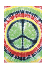 Rasta Peace Sign Tie-Dyed Tapestry 60"x90"