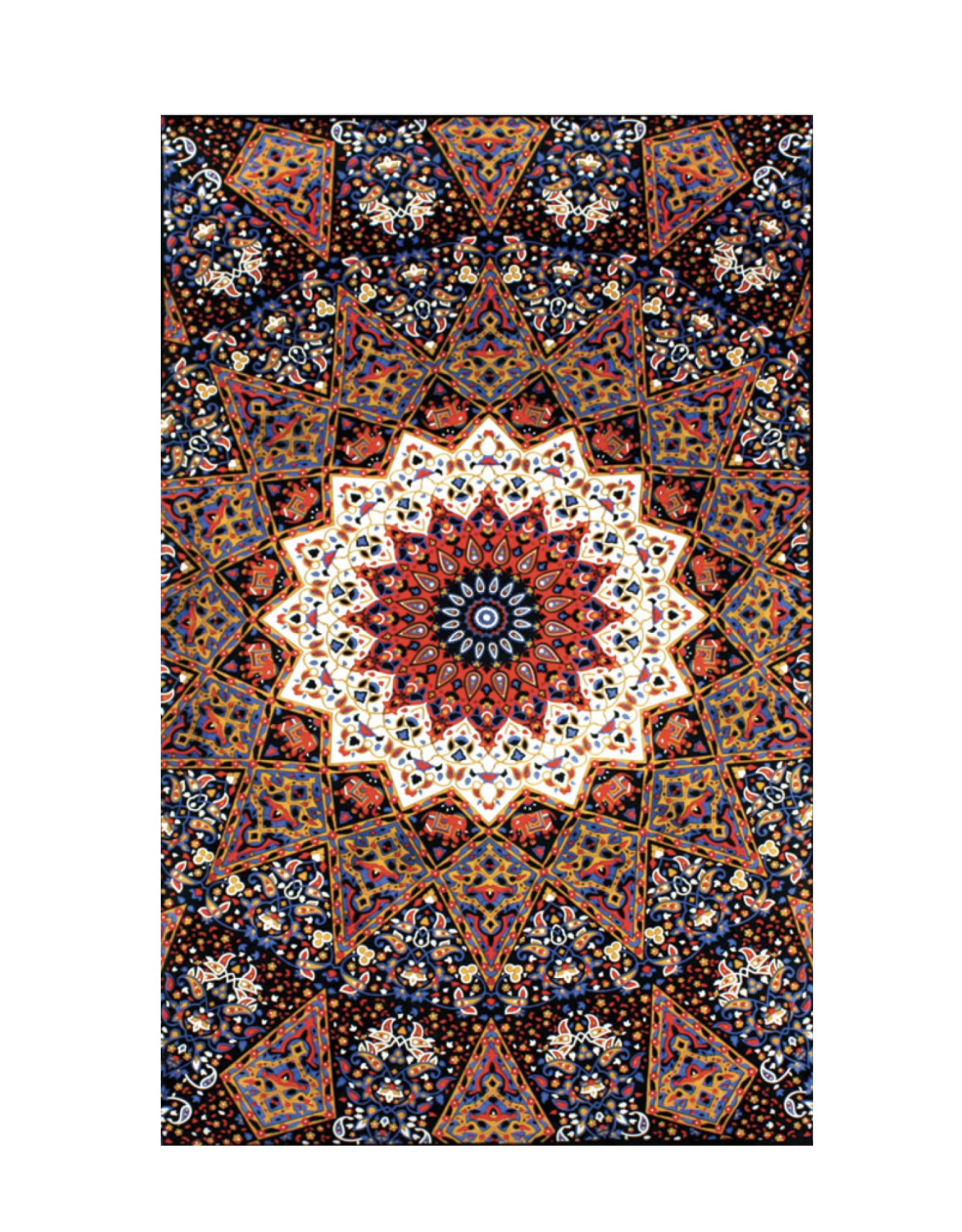3D Indian Earth Star Tapestry 60"x90"