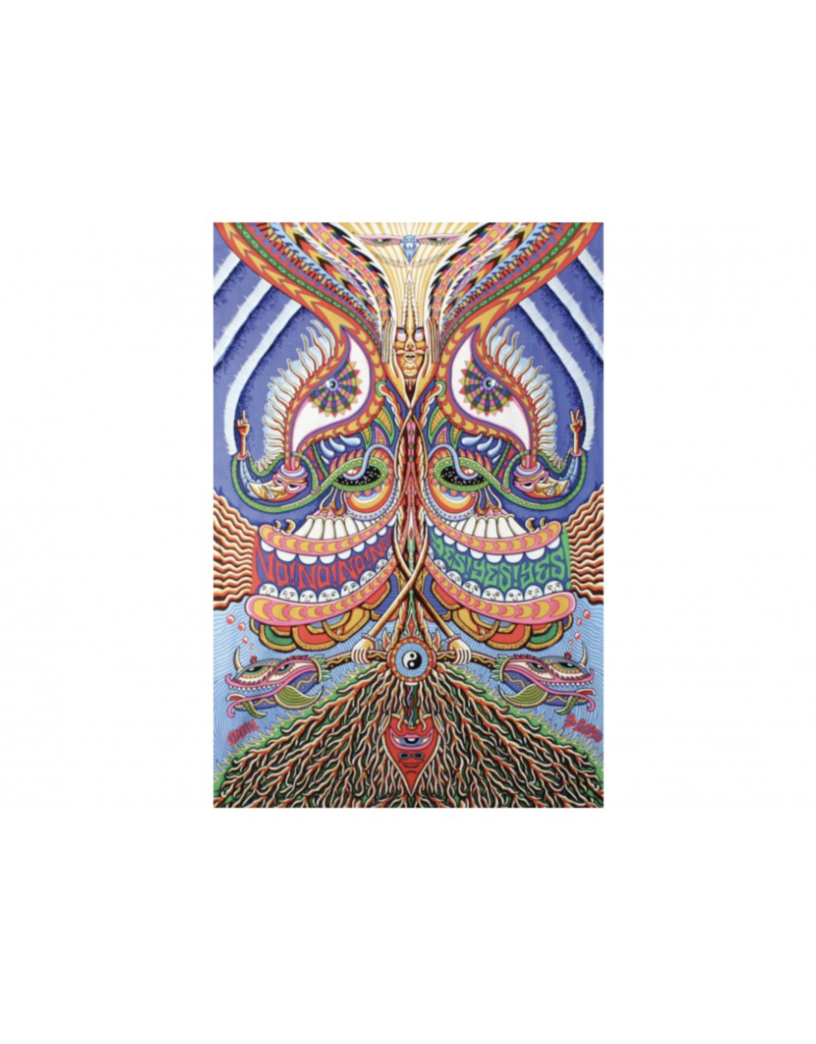 3D YesYesYesNoNoNo Mini Tapestry 30"x45" - Art by Chris Dyer