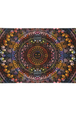 3D Colorful Cat Mandala Tapestry 60x90 - Art by Dina June Toomey