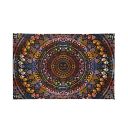 3D Colorful Cat Mandala Tapestry 60x90 - Art by Dina June Toomey