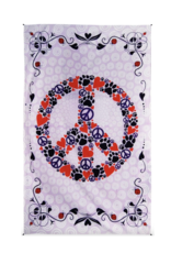 Peace Love & Paws Tapestry 52"x80" - Zest for Life