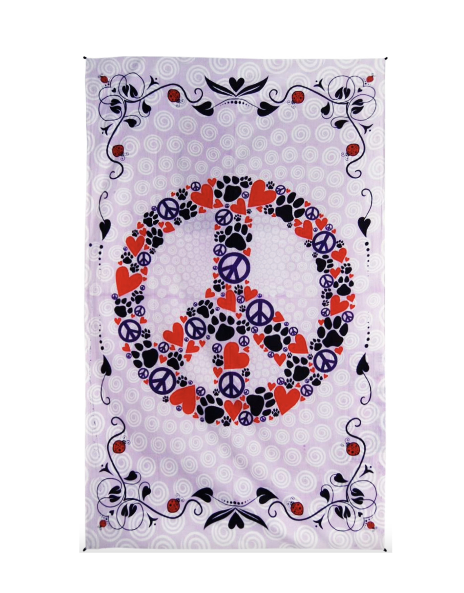 Peace Love & Paws Tapestry 52"x80" - Zest for Life