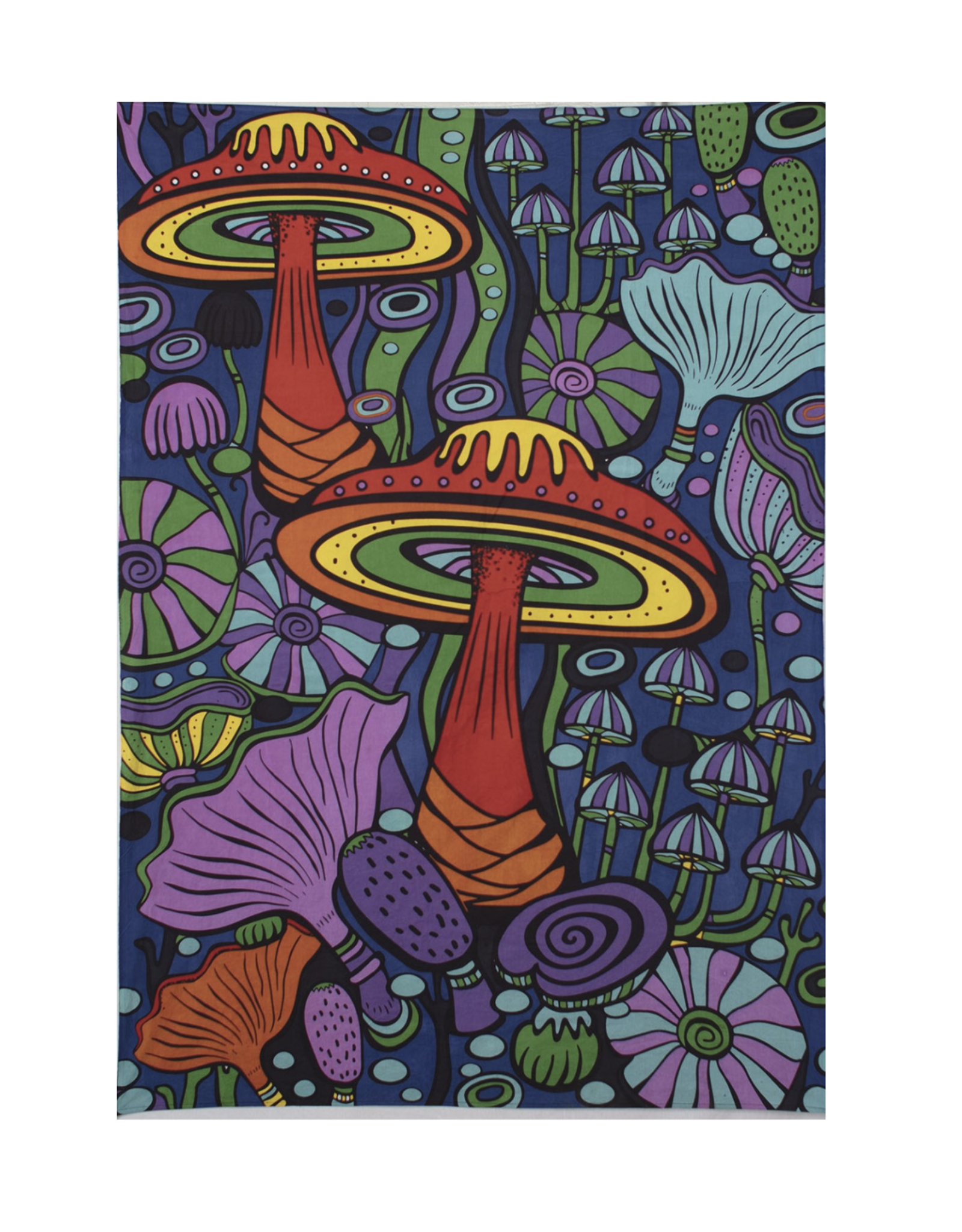 3D Mushroom Garden Tapestry 60"x90"