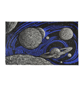3D Glow In The Dark Galactic Space MIni Tapestry 30"x45" - Art by Chris Pinkerton