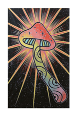 Space Mushroom Tapestry 60"x90" - Art by Taylar McRee
