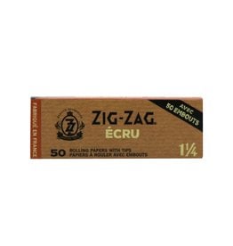 Zig Zag Papers - 1.25 Unbleached with Tips