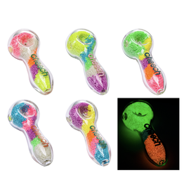 Cheech 5” Glow In The Dark Mixed Colour Assorted Pipe by Cheech