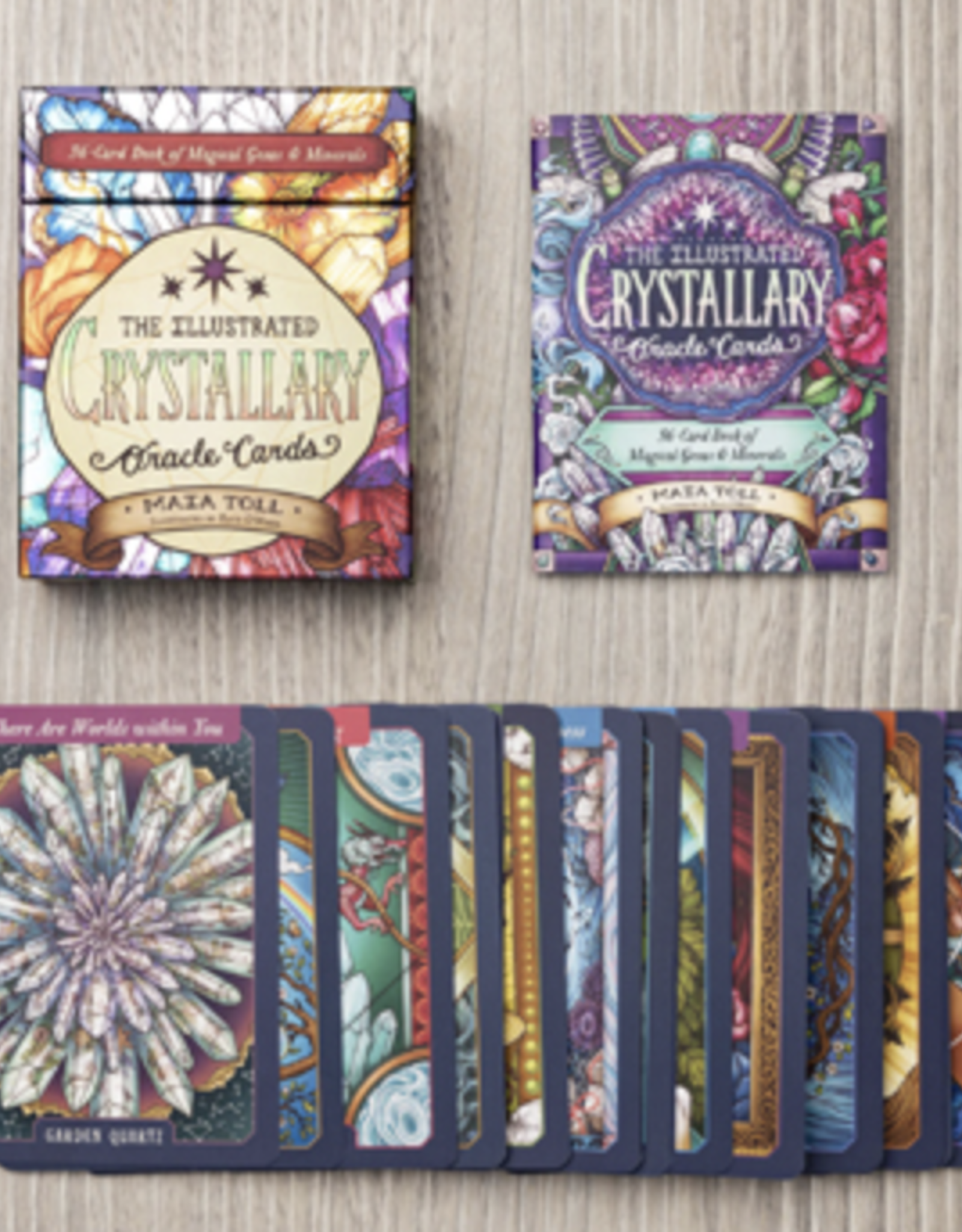 Illustrated Crystallary Oracle Deck - 36-Card Deck of Magical Gems & Minerals