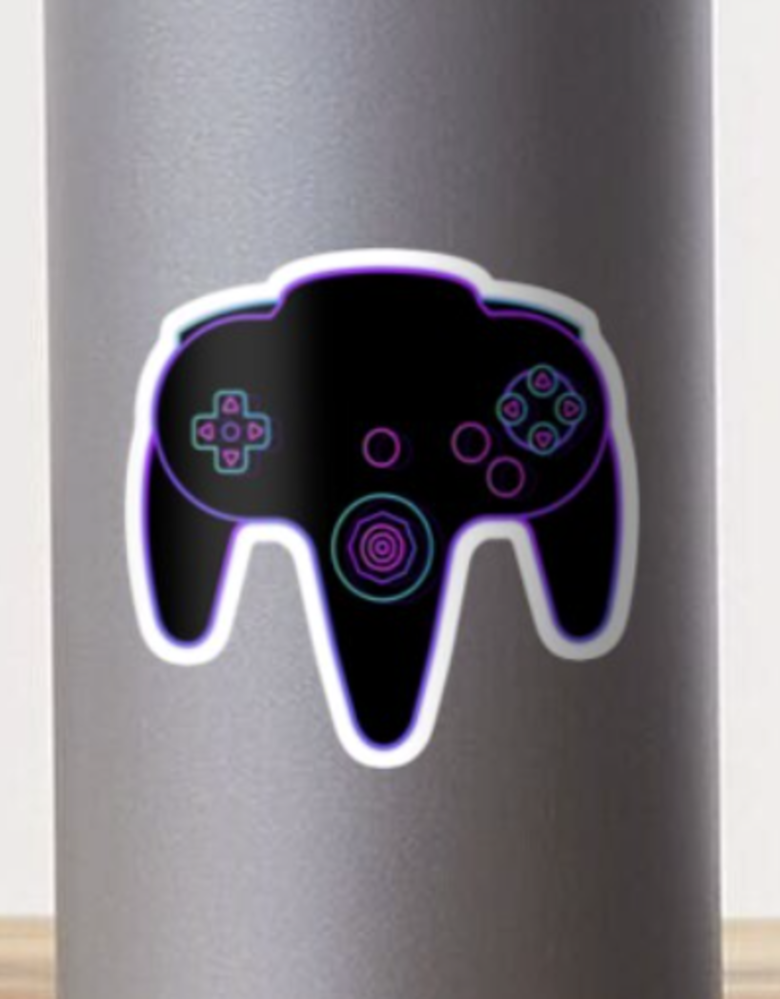 Neon Controller N64 Sticker