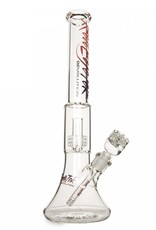 Red Eye Glass 19" 7mm Revolution Dual Chamber Bell Base Bong