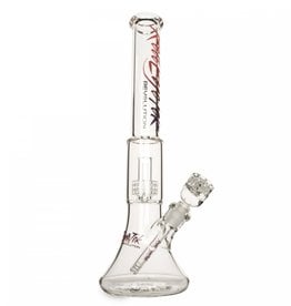 Red Eye Glass 19" 7mm Revolution Dual Chamber Bell Base Bong