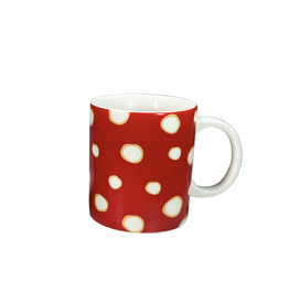 Red & White Dot Mushroom Mug - 18oz