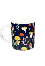 Blue Print Mushroom Mug - 18oz